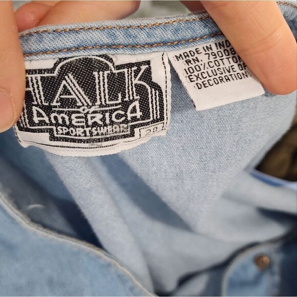 Vintage Denim Noah's Ark Button Down Dress size 20 - Picture 3 of 6